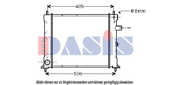 AKS DASIS radiatorius, variklio aušinimas 370270N